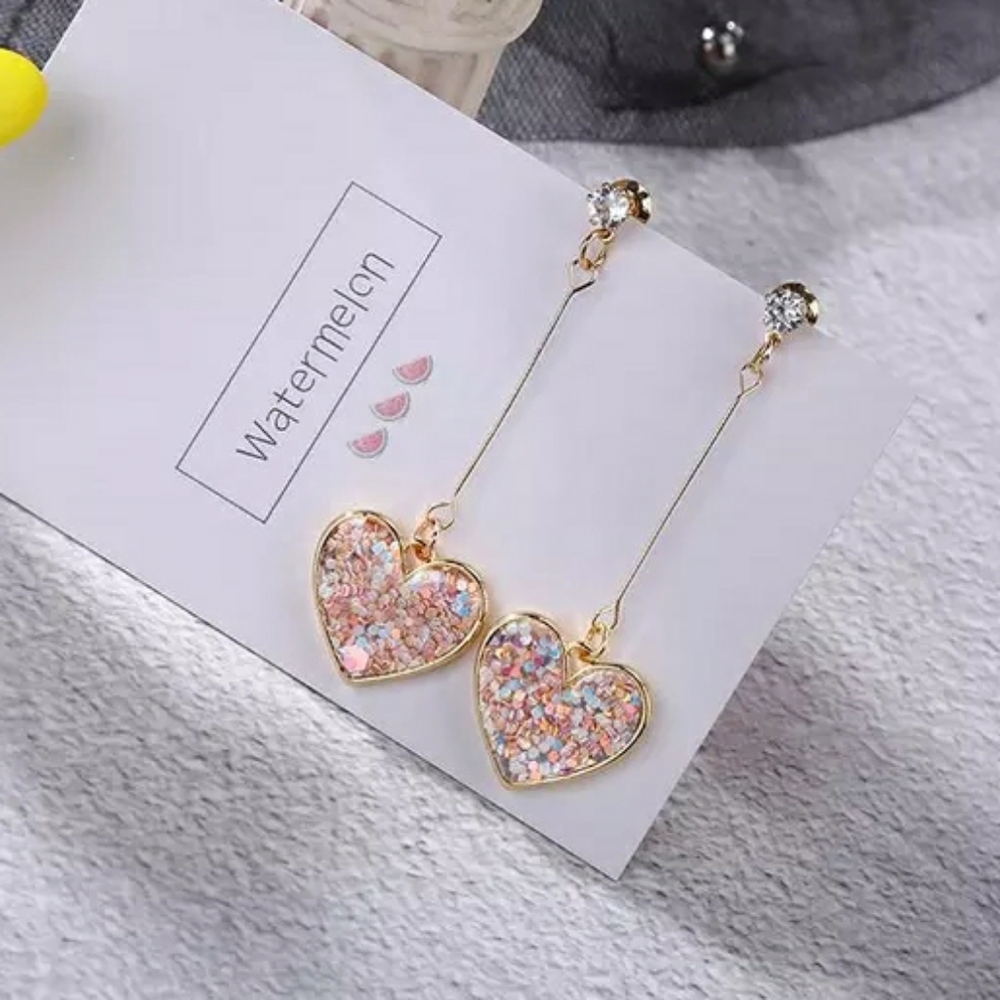 Beautiful Heart Earrings ๐๐๐๐๐ - Picture 4 of 4